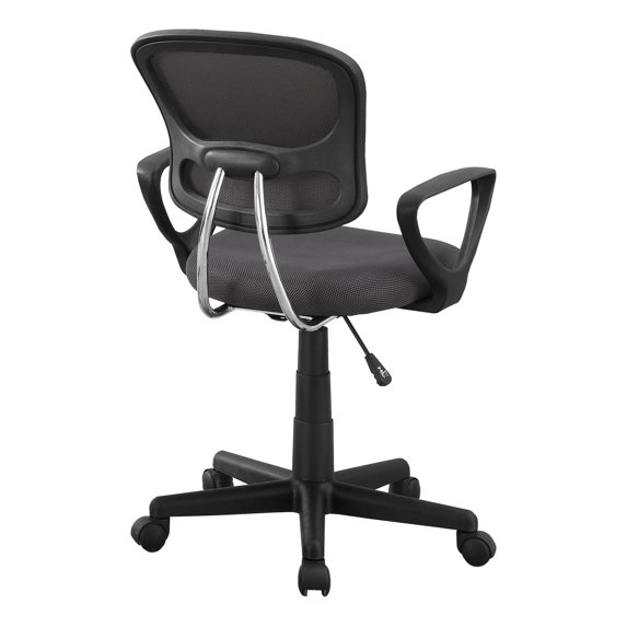 21.5" x 23" x 33" Grey Foam Metal Polypropylene Polyester Office Chair