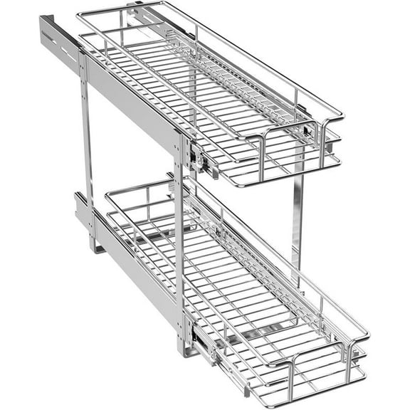 21.5D x 28.5W x 15H Sliding Shelves for Base Cabinet Organization in Kitchen