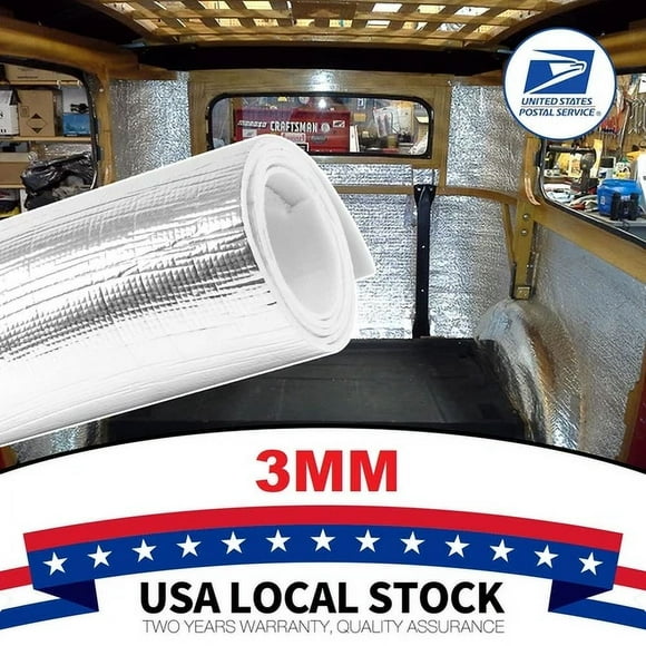 21.5Sqft Thick:3Mm Diy Reflective Foam Insulation Mat, Foam Core Radiant Barrier