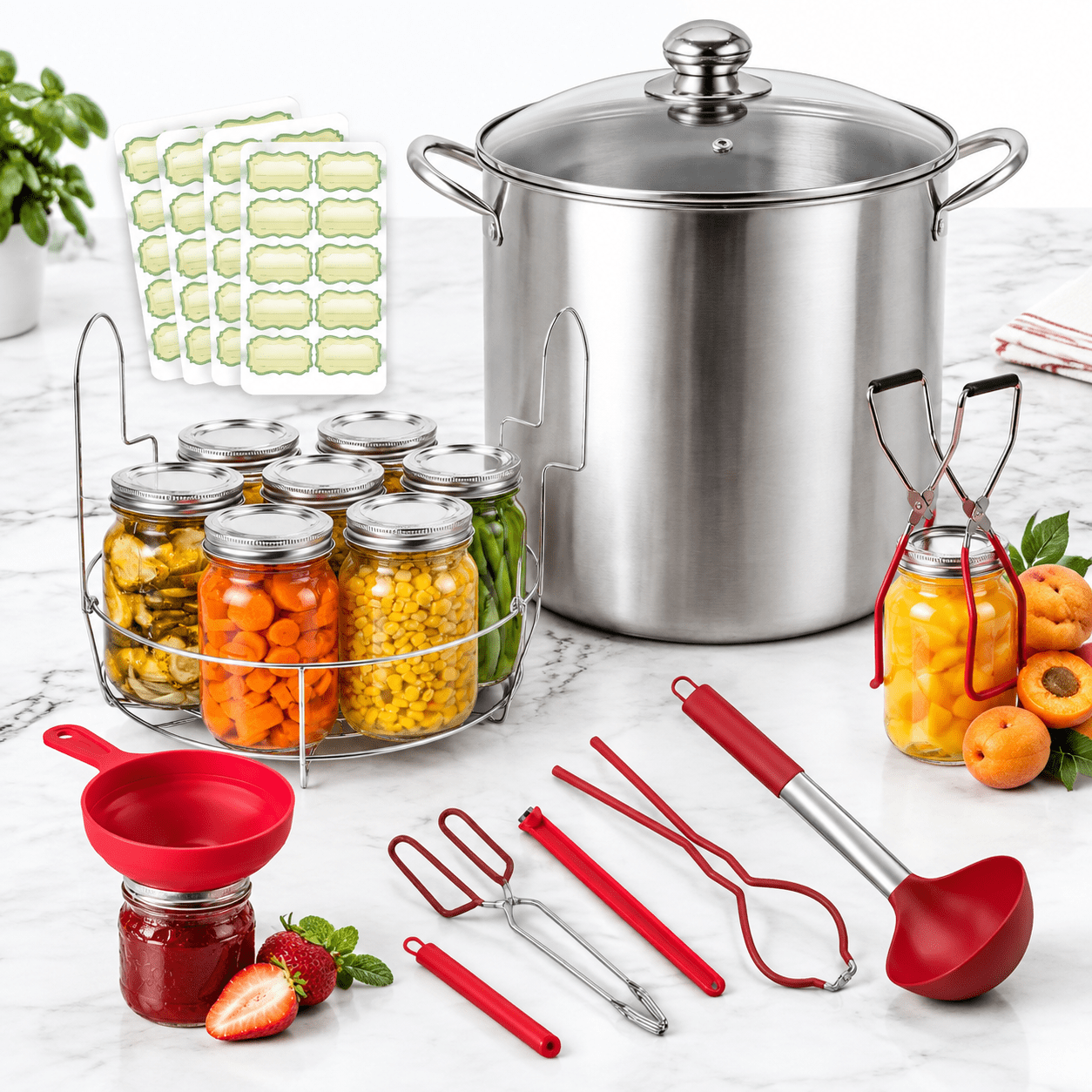 21.5qt Stainless Steel Canning Pot With Rack And Lid - Walmart.com