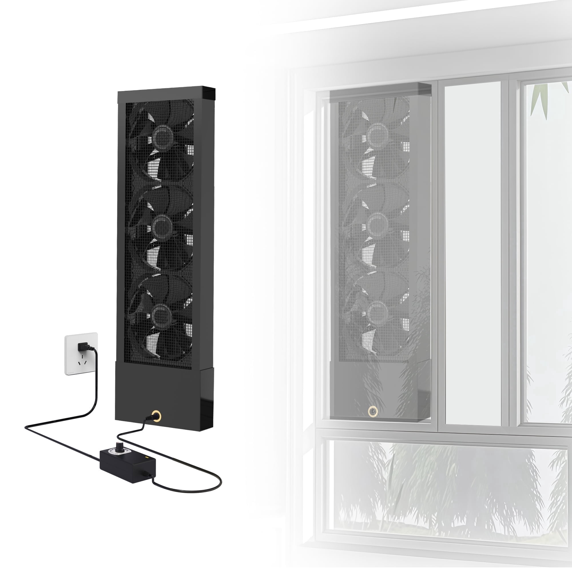 Fan Out Window 21.6-23.6 Inch Vertical Window Exhaust Fan for Sliding Windows – Align ...