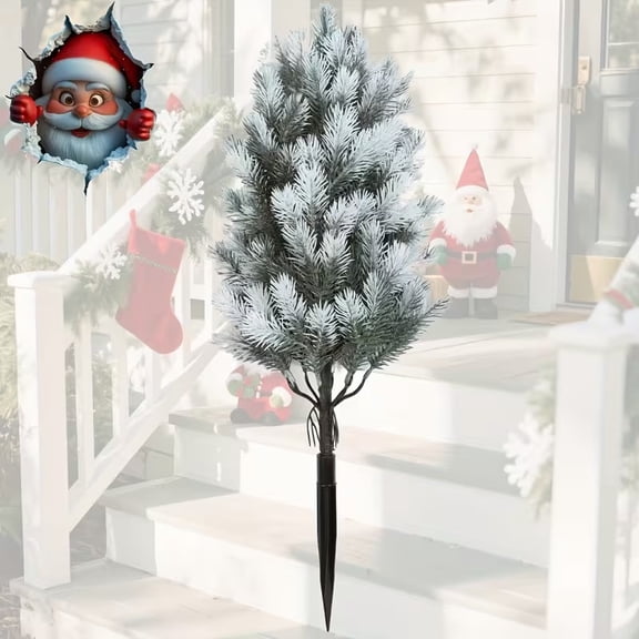 21.6 Inches Artificial Pine Needle Tree - Durable Indoor & Outdoor Christmas Decoration for Home & Garden