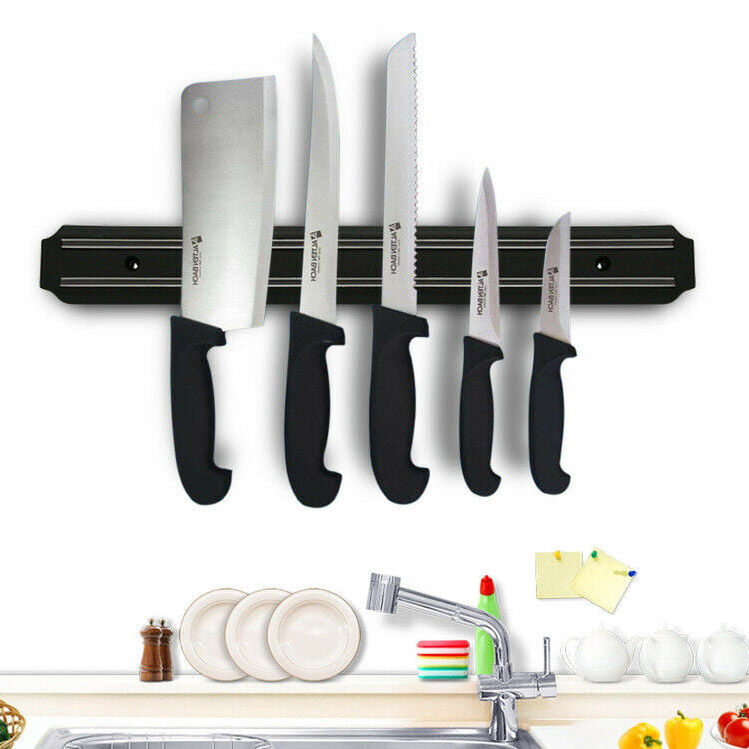 10 Magnetic Knife Holder Rack Block Kitchen Bar Magnet Strip Organizer  Wall Kit 817496021712