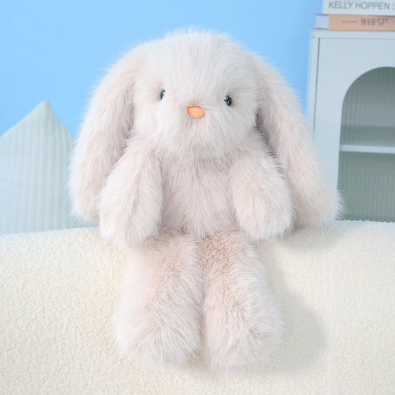 21.6-inch Fluffy Rabbit Plush Soft Long Ear Bunny Stuffed Animal for Bedtime Snuggling and Large Scale Nursery Decor Beige