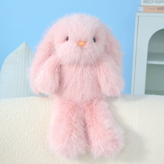 21.6-inch Fluffy Rabbit Plush Soft Long Ear Bunny Stuffed Animal for Bedtime Snuggling and Large Scale Nursery Decor Pink