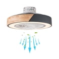 thumbnail image 1 of 21.6 inch Round Ceiling Fans with LED Lights, Ceiling Fan Light with Remote Control Dimmable Ceiling Fan for Living Room Dining Room Bedroom, 1 of 12