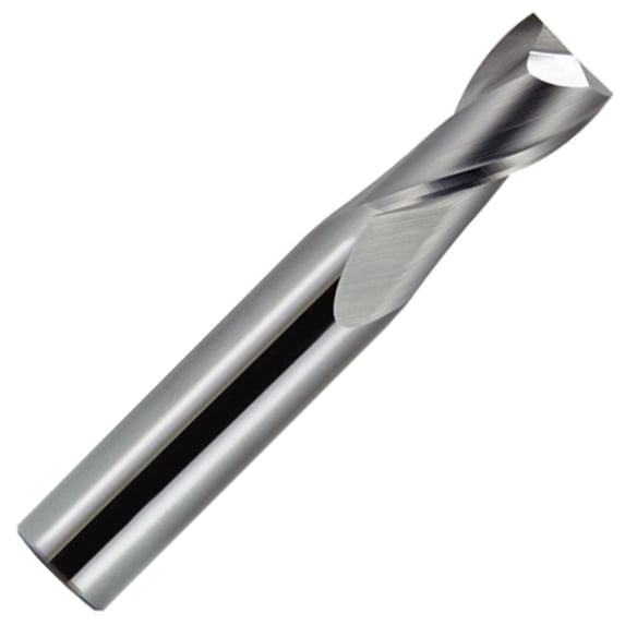 21/64" Diameter 2 Flute Single End 30° Carbide End Mill , 1"Length ofCut, 3/8" Shank, 2-1/2" OAL