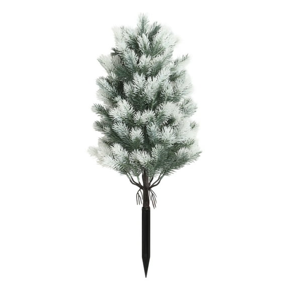 21.65 Inch Artificial Cedar Topiary Trees with Ground Spike Faux Christmas Cedar Ball Trees for Outdoor Planter Indoor Outdoor Garden Yard Porch Decorations