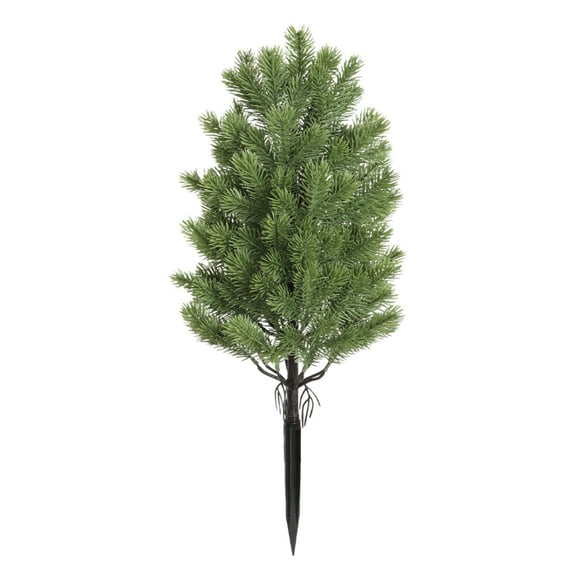 21.65 Inch Artificial Cedar Topiary Trees with Ground Spike Faux Christmas Cedar Ball Trees for Outdoor Planter Indoor Outdoor Garden Yard Porch Decorations