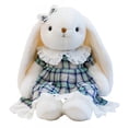 thumbnail image 1 of 21.65 Inch Easter Bunny Stuffed Animals with Clothes & Bow, Safe Material Soft Washable Stuffed Bunny, Cute Plush Toy Rabbit Easter Decoration Birthday Gift, 1 of 13