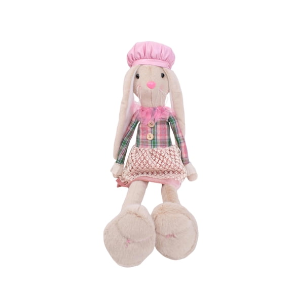 21.65Inch Easter Bunny Plush Toys, Large Stuffed Rabbit Figurines for Spring Home Decor, Cute Bunny Plush Decorations, Easter Basket Stuffers, Birthday Holiday Gift