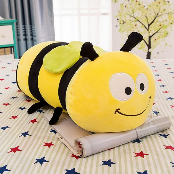 21.65in Bee Stuffed Animal,Soft Yellow Bumble Bee Hug Pillow Plush Doll,Gift for Kids