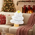 thumbnail image 1 of 21.65in Soft Plush Christmas Tree Pillow, Merry Print with Yellow Star, Machine-Washable Decorative Cushion for Sofa Back Neck Support, Holiday Gift for All Ages, 1 of 6