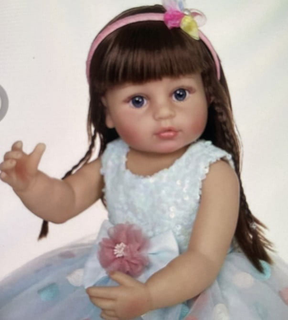 ICradle 22 Inch Reborn Baby Doll - Full Body Soft Silicone, Realistic Weighted Toddler Doll With Outfit & Accessories, Lifelike Girl Doll - View #5
