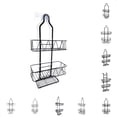 thumbnail image 1 of 21.65x10.24x4.13 Inch Bathroom Shelf No Punch Shower Hanging Shelf Shampoo Basket Toilet Storage Metal Material Rotating Design Multi-Scenario Use Easy Installation, 1 of 8
