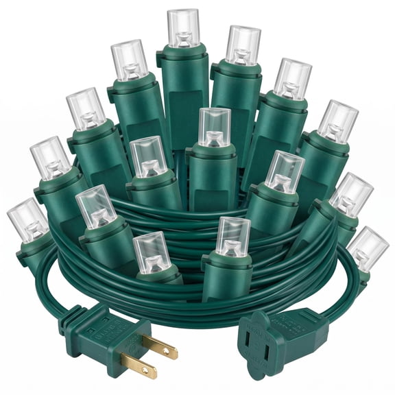 21.6FT 100 LED Warm White Fairy Lights, Extendable Green Wire Waterproof String Lights, Mini LED Lights for Xmas Tree, Home Party, Garden, Holiday Decor, Indoor Outdoor Use, Warm White