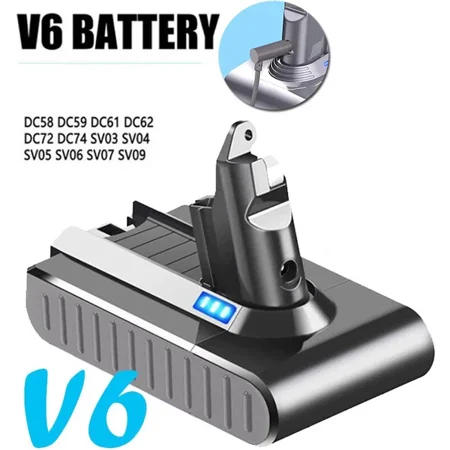 21.6V Battery For Dyson V6 SV03 SV04 SV05 DC58 DC59 DC61 Handheld Animal 6400mAh