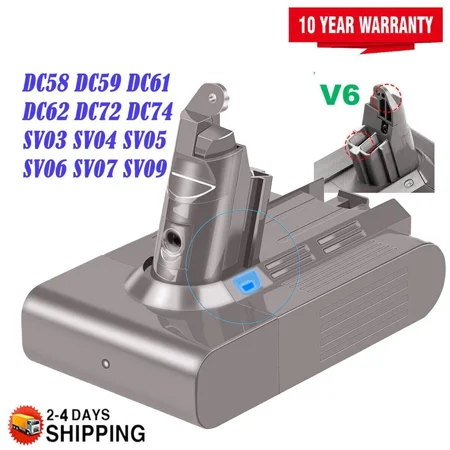 21.6V V6 Battery For Dyson V6 SV03 SV04 SV08 SV09 DC58 DC59 Handheld Animal