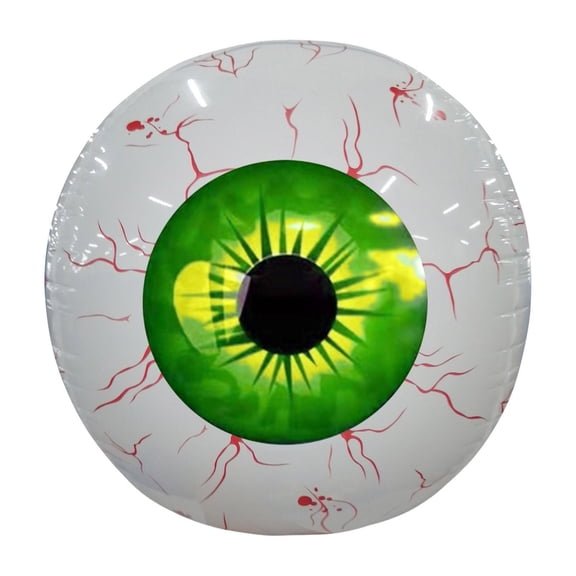 21.6inch Large Inflatable Eyeball Halloween Decoration Realistic Scary Horror Eyeball Ornament Reusable Inflatable Prop for Yard Garden Pool Indoor Outdoor Decor,Green