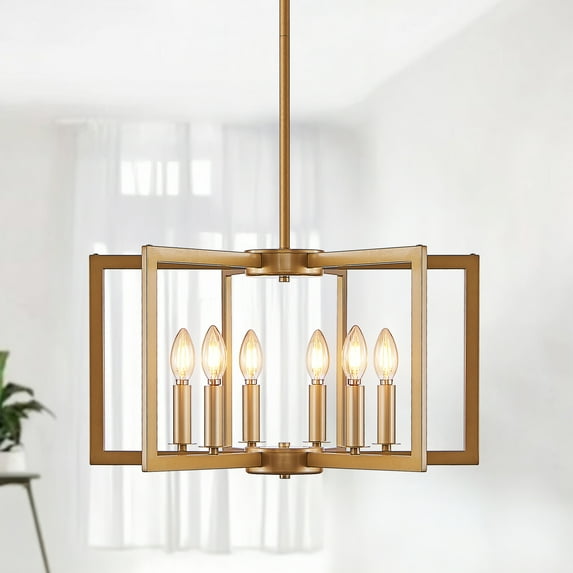 21.7 in. L x 21.7 in . W x 55.5 in .T Gold Kitchen Lighting Over Island for Living Room Restaurant Hotel Shopping Mall Spaces