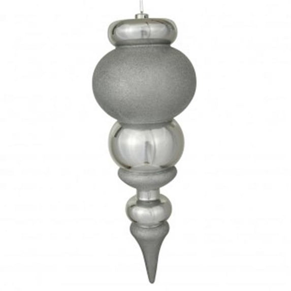 21.7 in. Silver Shiny Finial Shatterproof O