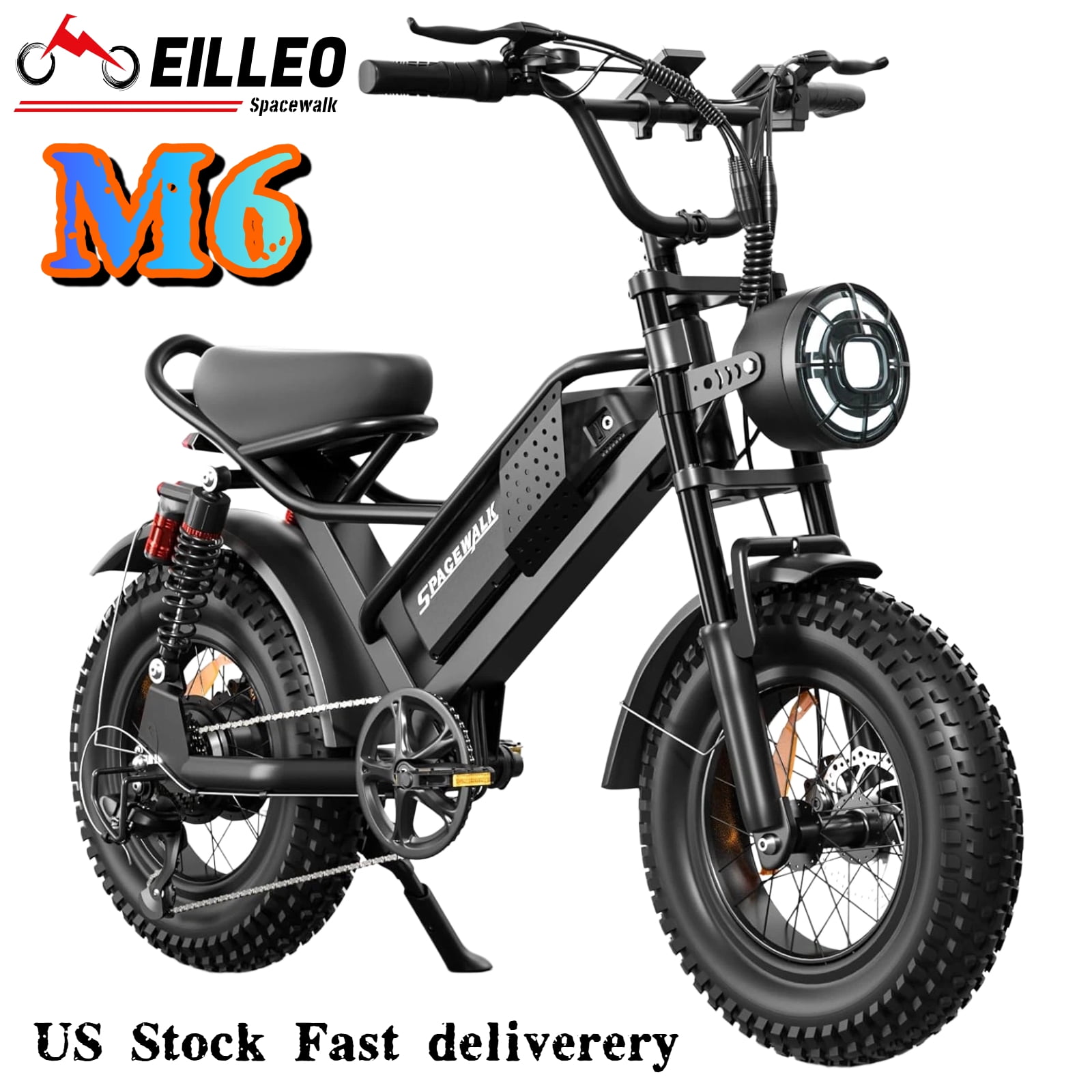 21.7MPH Spacewalk 16" Fat Tire Electric Bike,750W Motor,48V 15Ah Removable Battery,Compact Ebike for Adult and Teens