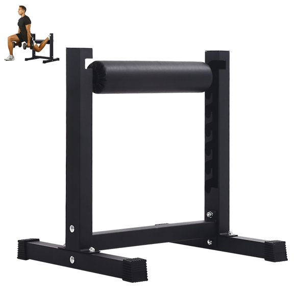 21.8" Bulgarian Split Squat Machine  7 Height Adjustable, 440 lbs Capacity  Carbon Steel Lunge Trainer  Home Gym, Leg Workout  Black