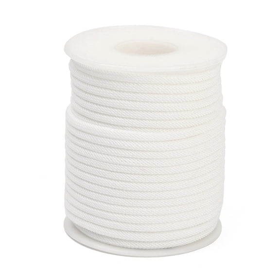 21.8 Yards 3mm Nylon Cord White Nylon Thread Piping Cord Bracelet String Kumihimo Beading String