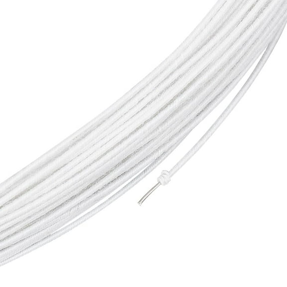21.8 Yards White Floral Wires 20 Gauge Cotton Covered Millinery Wire Iron Stem Wires for DIY Florist Crafts Making Sewing Supplies Brim Making Accessories