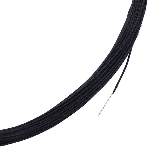 21.87 Yards Black Cotton Covered Stem Floral Wire Thread 18 Gauge with Iron Stems Wires Inside Metal Cord Millinery Florist String DIY