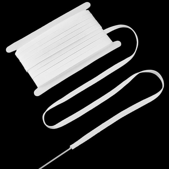 21.87 Yards Nylon Plush Boning Sewing 0.39inch White Piping Trim Nylon Ribbon Underwire Casing Elastic Band