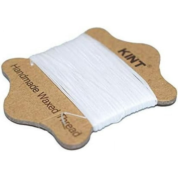 21.87 Yards Waxed Nylon Cord 0.65mm Nylon String Nylon Satin String Bracelet String Knotting Cord Beading Thread for Jewelry Making Necklaces(White)