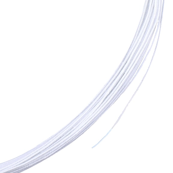 21.87 Yards White Cotton Covered Stem Floral Wire Thread 18 Gauge with Iron Stems Cloth Wrapped Wires Inside Metal Cord Millinery String DIY