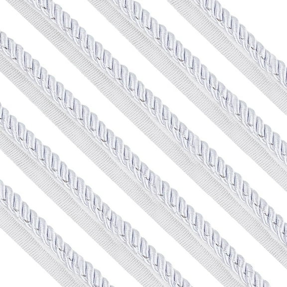 21.9 Yards Twisted Lip Cord Trim with Plastic Empty Spools 8mm Wide White Polyester Twisted Lip Cord Trim Twisted Cord Trim Ribbon for DIY Home Decoration DIY Handmade Crafts