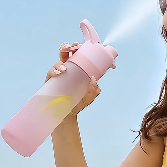 21.98oz Leakproof Portable Water Spray Bottle, Orange Slice Lightweight Plastic Hydration Bottle for Gym Yoga Hiking, Mother’s Day Gift