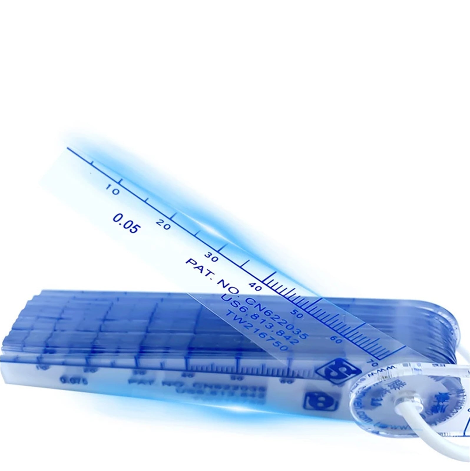 21 Blades Feeler Gauges Metric Measurement 0.05-1.0-1.5-2.0mmThickness Gap Metric Filler Feeler Gauge Plastic Measuring Gap Gage ,Easy Identification
