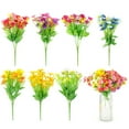 21 Bundles Artificial Daisy Flowers, Outdoor UV Resistant Artificial
