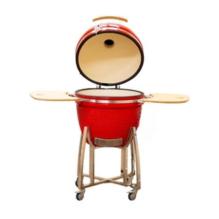 Comfortbilt 21" Ceramic Charcoal Smoker Grill Red