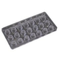 thumbnail image 1 of 21-Cavity Chocolate Mold for Striped Barrel Shapes - Reusable DIY Baking Tool for Cupcakes and Candy Making - Clear, 1 of 9