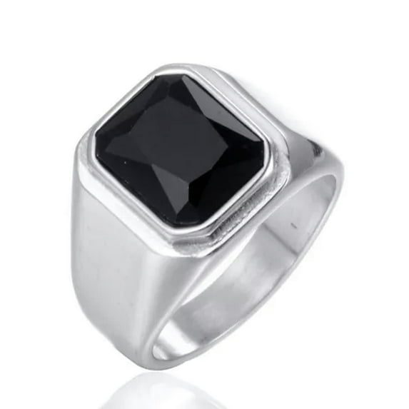 21 Colors Stone Jewelry Ring Silver Gold Black Wedding Party Band Mens Size 7-13