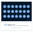 thumbnail image 1 of 21 Days Challenge Habit Tracker Challenge Scratch Off Poster Motivational Habit Tracking Journal Inspirational Goal Planner Beautiful Daily Undated 21 Day Journal, 1 of 5