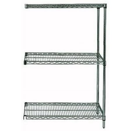 21" Deep x 36" Wide x 96" High 3 Tier Freezer Add-On Shelving Unit