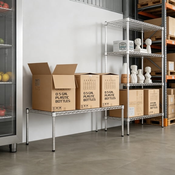 21" Deep x 48" Wide x 14" Height Wire Shelving Kit, 1-Tier Commercial Storage Rack Unit