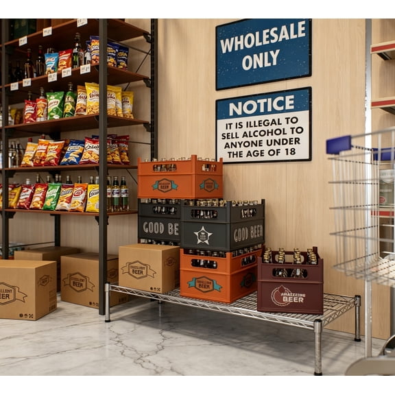 21" Deep x 48" Wide x 8" Height Wire Shelving Kit, 1-Tier Commercial Storage Rack Unit