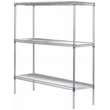 21" Deep x 54" Wide x 54" High 3 Tier Stainless Steel Wire Starter Shelving Unit