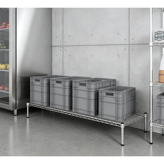 21" Deep x 60" Wide x 8" Height Wire Shelving Kit, 1-Tier Commercial Storage Rack Unit