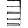 thumbnail image 1 of 21" Deep x 72" Wide x 54" High 5 Tier Black Add-On Shelving Unit, 1 of 4
