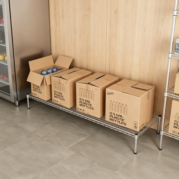21" Deep x 72" Wide x 8" Height Wire Shelving Kit, 1-Tier Commercial Storage Rack Unit