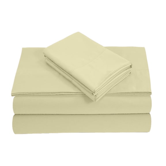 21" EXTRA DEEP POCKETS - 800-Thread Count 100% Egyptian Cotton Short King Sheet Set, 4PC (1 Flat, 1 Fitted, 2 Pillowcases) Long Staple Cotton, 800-TC Pure Cotton - Ivory