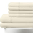 thumbnail image 1 of 21" Extra Deep Pockets 6-PC Striped Sheet Set - 800 Thread Count, 100% Egyptian Cotton, 800-TC Soft - Twin-XL Size, Ivory Stripe Color, 1 of 7